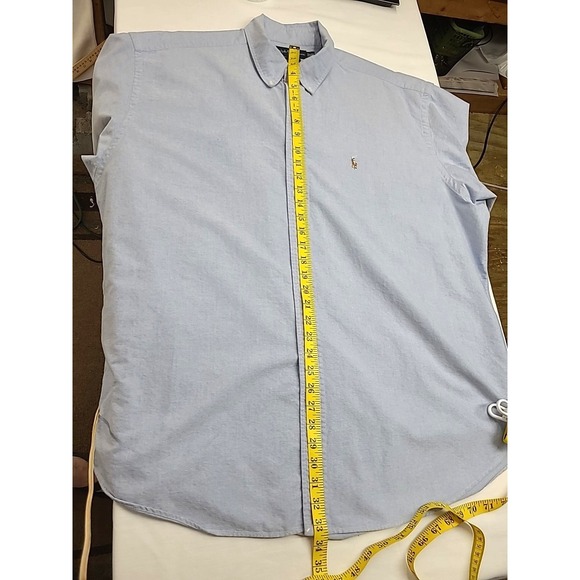 Ralph Lauren Blake Button Up Oxford Shirt Lt Blue Flesh Pony Old Money Business - Picture 5 of 8